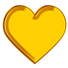 Golden foil heart shape
