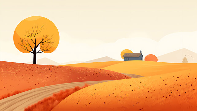 Autumn rural scenery