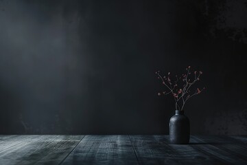 Black brick wall textured background. loft interior design