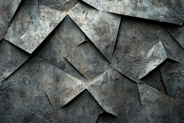 Abstract Textured Geometric Pattern in Dark Gray Tones