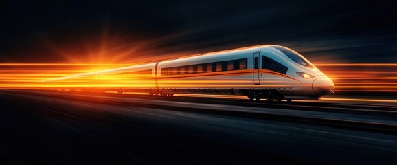 Fototapeta premium The Future of Travel Exploring High-Speed Trains and Their Impact on Modern Transportation