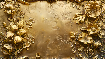 huge copy space in a golden frame