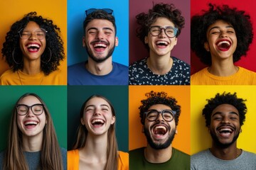 A group of people with diverse skin tones and facial features, ideal for representing diversity and inclusion in various contexts