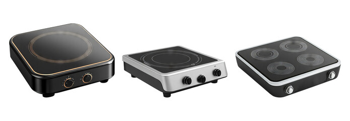 Obraz premium Stylish electric cooktops for modern kitchens