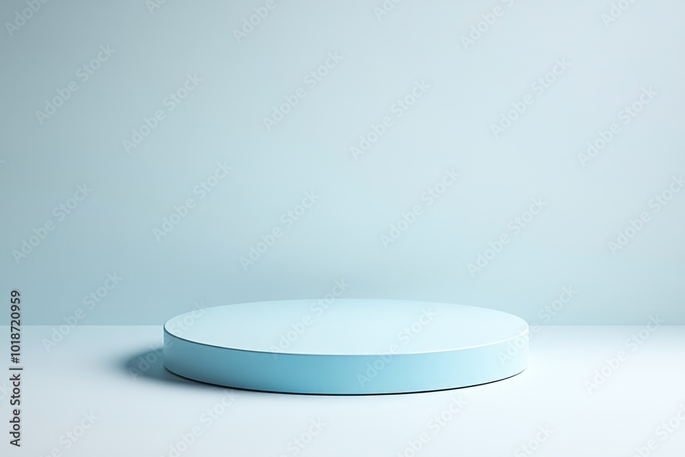 Poster a single white round object sits on a white surface, perfect for minimalist designs and backgrounds