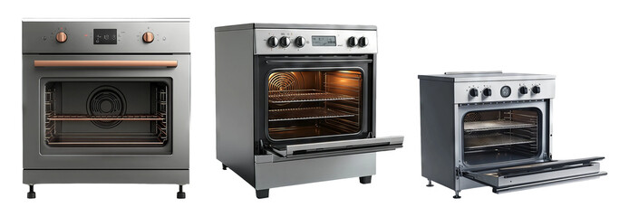 Fototapeta premium Modern kitchen ovens in various designs