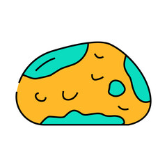 bread rotten food line icon vector. bread rotten food sign. isolated symbol illustration