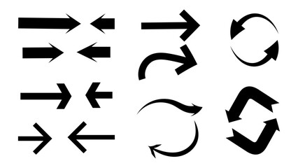 Arrow sing black color vector icon white background.