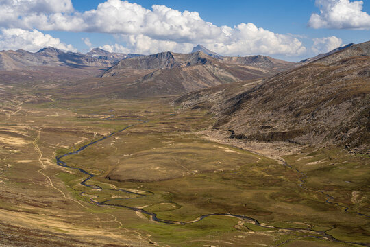 Scenic landscape view from Babusar pass, Kaghan valley, Khyber Pakhtunkhwa, Pakistan