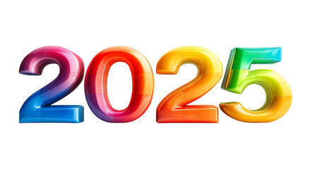 Colorful 2025 Balloon Numbers for Celebrations