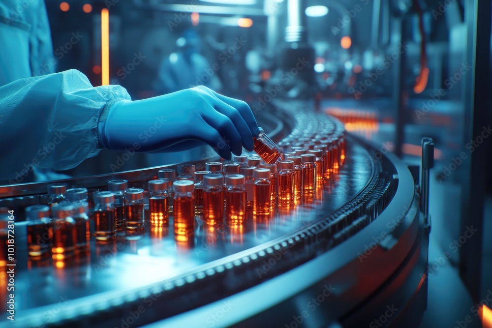 Aufkleber A scientist in a lab coat and gloves tinkers with a machine, emphasizing the importance of precision and attention to detail