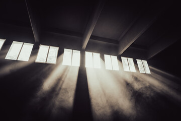 Light rays passing through windows