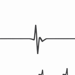 Fototapeta premium A black and white image showing a simple heartbeat