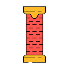 tube smoker line icon vector. tube smoker sign. isolated symbol illustration