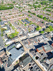 Obraz premium Aerial View of Southampton Port City of South England Coast, United Kingdom. May 17th, 2024. Drone's Camera Footage from Altitude.