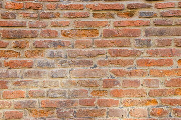 Aged brick wall background. Old brick wall texture