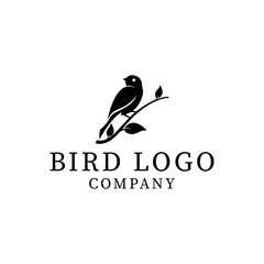 Bird logo hipster vintage retro vector icon illustration. Vector illustration.