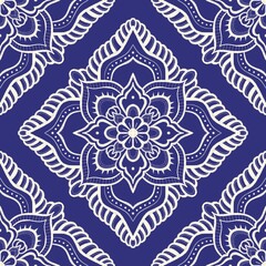 Mandala bleuté 