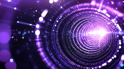 Obraz premium Abstract Purple Circular Light Background Design