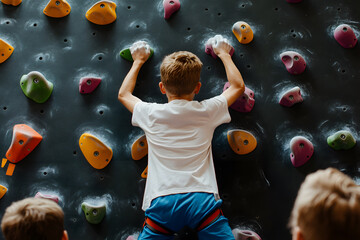 Fototapeta premium climbing on the climbing wall 