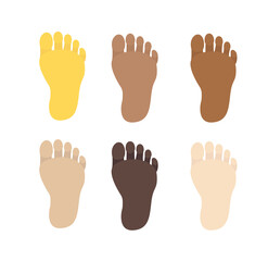 Foot feet symbol sign icon vector illustration