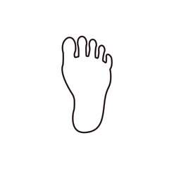 Foot feet symbol sign icon vector illustration