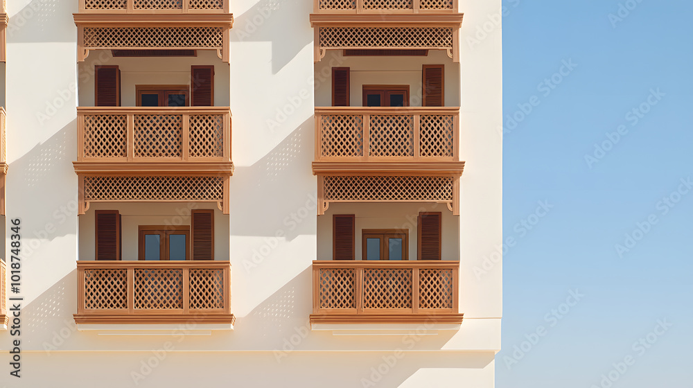 Wall mural traditional saudi home with outside balcony | architectural beauty reflecting cultural heritage