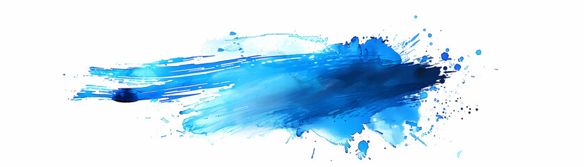Obraz premium Elegant Artistic Designs with Bold Blue Watercolor Brush Strokes