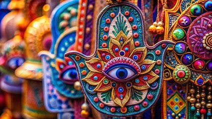 Elegant Hamsa Symbol Representing Protection and Blessings in Various Spirituality and Religions