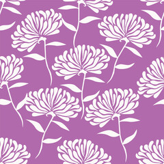 Cute hand drawn floral seamless pattern background