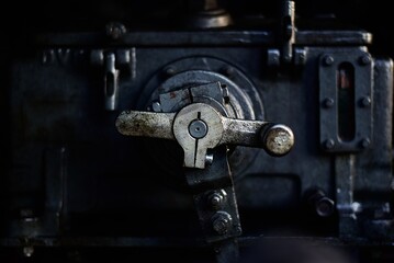detail of a steam locomotive