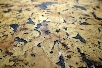 Natural cork board panel texture with blur effect.