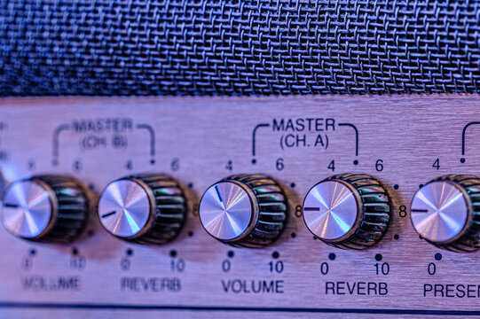 knobs from a guitar amplifier