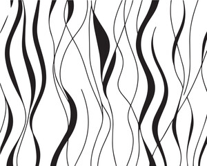 Abstract line seamless pattern silhouette vector