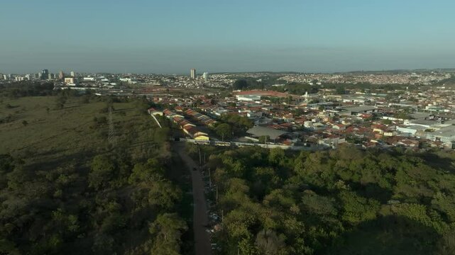 Aerial view of the city of Botucatu. Vila Real District. Sao Paulo State, Brazil. 10/08/2024