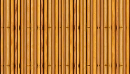 Fototapeta premium Bamboo wall detail with linear relief and texture