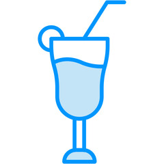 drink vector blue line icon 