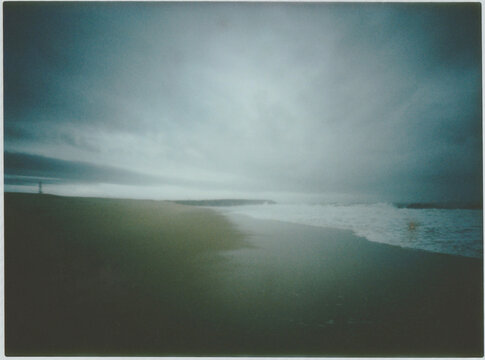 clouds over the beach