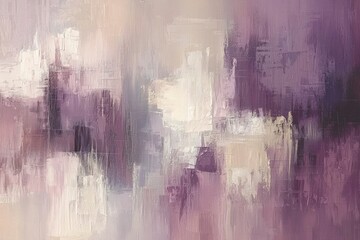 Obraz premium Abstract Painting with Purple and White Brushstrokes