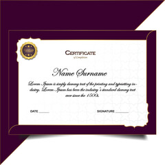 Modern creative certificate design Gradient elegant flat professional template with dynamic and futuristic modern background vector illustration design.