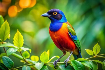 Fototapeta premium Elegant Socó Bird Perched in Lush Greenery, Showcasing Its Unique Features and Vibrant Colors