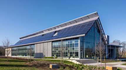 A research lab pioneering sustainable innovations in clean energy, eco-friendly materials, and zero-emission technologies