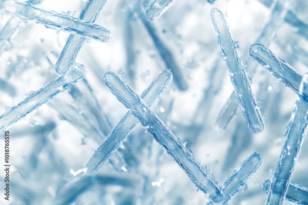 Poster a detailed look at the intricate structures of ice crystals