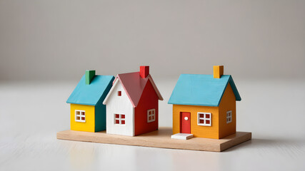 House model. Property home and real estate insurance concept. miniature model house. Mortgage concep. AI generated image, ai..