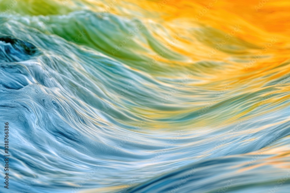Poster a close-up view of a wave in a body of water, ideal for use in underwater or ocean-themed projects