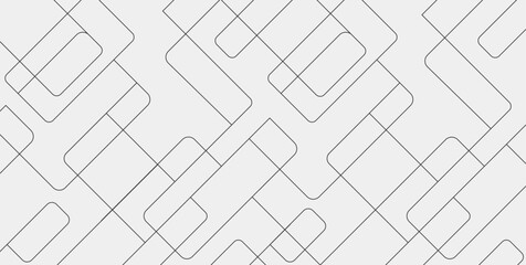 Abstract, monochrome, geometric template for web page, texture, map, poster, fabric, textile. Graphic repetitive black and white line design.
