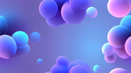 Seamless Blue and purple gradient color floating liquid blob. 3d rendering picture. , isolated on white background, , copy space for text,