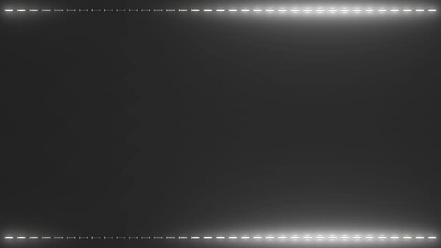 helle LED-Lichtleiste am unteren und oberen Bildrand