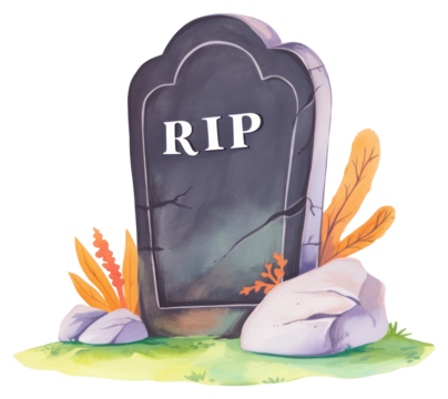 PNG Rock tombstone illustration gravestone rip.