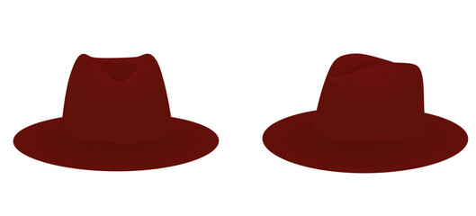 Red  cowboy hat. vector illustration